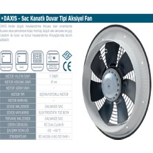 Kayı Kayıtes Daxis 300 Duvar Tipi Sac Kanatlı Aksiyel Havalandırma Fanı (2025 M³/h)