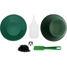 Hdg Gold Pan Altın Eleği Tavası Dev Kit - Gold Pan + Gold Pan Süzgeç + Mıknatıslı Çubuk  + Şişe