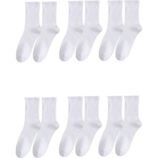 Bgk Unisex Siyah Tenis Model Çorap 6'lı Paket – Yüksek Lifli Pamuk, Ter Emici ve Dayanıklı Düz Tasarım