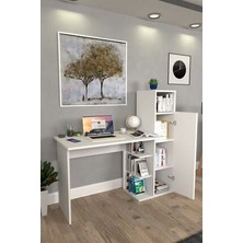 Moonlife Diamond Dolaplı Çalışma Masası Beyaz