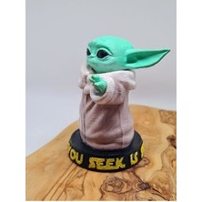 3D Layer Craft Baby Yoda Figür 10 cm Boyalı