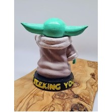 3D Layer Craft Baby Yoda Figür 10 cm Boyalı