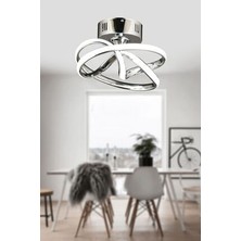 Luna Lighting Krom Metal Malzemeli Şık LED Avize Modern Tasarım Özellikleri ile 25x25 cm