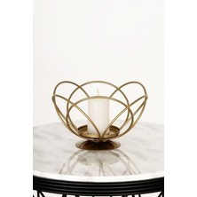 Begüsa Aqua Eskitme Metal Tek Mum Gözlü Rustik Dekoratif Masa Üstü Mumluk – Şık ve Dayanıklı Tasarım