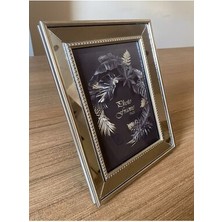Aynalı Çerçeve, Gümüş Aynalı Fotoğraf Çerçevesi, Cam Çerçeve 15X21CM
