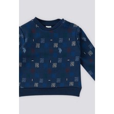 U.S. Polo Assn. Koyu İndigo Bisiklet Yaka Bebek 2'li Takım