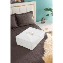 Serstil Büyük Boy Baza Altı Hurç – Hava Geçirgen, Toz ve Kir Koruması, Beyaz, 62x46x22 cm Saklama Çantası