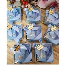 Seccadem Mavi Renkli Mini Kuran Tesbih Seti 10'lu Özel Desenli Hediyelik