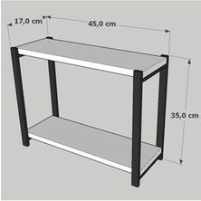 Cmkstore Metal Mutfak Tezgah Üstü Organizer 2 Yüksek Raflı Banyo Mutfak Düzenleyici Beyaz