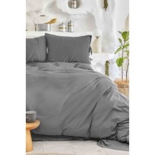 Karaca Home 4 Element Antrasit %100 Pamuk Çift Kişilik Nevresim Takımı Su