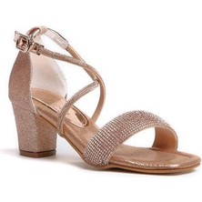 Kız Çocuk Taşlı Comfort Taban Topuklu Abiye Ayakkabı