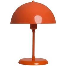 Bamyum Metal Masa Lambası Modern Yarım Küre Başlıklı Turuncu LED Ampul Uyumlu Şık Dekoratif Tasarım