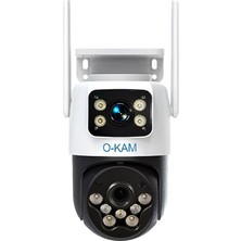 O-Kam 4047 2mp+2mp Çift Lensli Hareketli Gece Renkli Ptz Wifi Güvenlik Kamerası