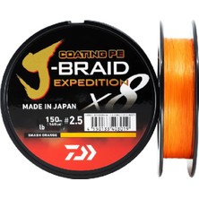 Daiwa Jbraid Expedition 8x 150M Smash Orange Örgü Misina