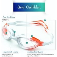 Hsport Profesyonel Özel Mercek Ayarlanabilir Buhu Yapmaz ve Su Geçirmez Kutulu Havuz Deniz Yüzücü Gözlüğü