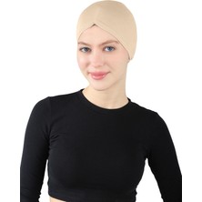 Ecardin Pileli Geçme Bone - St 256 Bej