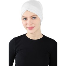 Ecardin Çapraz Geçme Bone - St 060 Beyaz