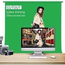 Ada Greenbox Green Screen Yeşil Fon Perde 1.5x2M + Tek Ayaklı Fon Standı+3 Adet Mandal