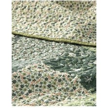 English Home Flower Patch Çift Kişilik Çok Amaçlı Örtü 200 x 220 cm Yeşil
