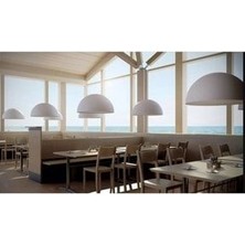 Riolight modern,rustik,vintage mutfak,oda,cafe,oteller için beyaz 1xe27 metal sarkıt avize çap:40cm