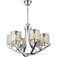 Lampa Luce Culla Klasik Tasarım Modern Dekortaif Avize 6\'lı Krom