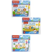 Fisher Price 3' Lü Set Araçlar Hayvanlar Sayılar Sihirli Boyama Kitabı Water Painting