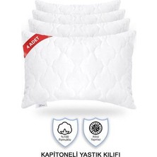 Vionel Home Pamuk Kapitone Yastık Koruyucu Kılıf Alez (50X70 Cm) 4 Adet