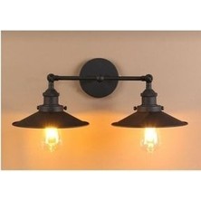 Mylights  Ikili Siyah Duvar Aplik  Okuma Lambaı Gece Lambası