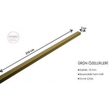 Rafhomestore Duvar Çita Çalışması 10 mm (Kalinlik) 2 cm (En) x 210 cm (Boy)Ham Mdf ( 1 Boy )