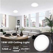 Vies Teknoloji LED Banyo Balkon Tuvalet Lambası Tavana Sıfır LED Armatür Avize 6500K Beyaz Işık