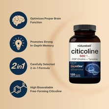 Naturebell Cdp Citicoline Choline Tyrosine 500 Mg 120 Kapsül