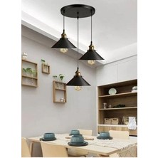 Riolight  Retro Rustik Üçlü Metal Sarkıt Avize 30 cm