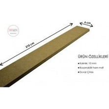 Rafhomestore Duvar Dekorasyonu 10 mm (Kalinlik) 6 cm (En) x 210 cm (Boy)Ham Mdf ( 1 Boy )