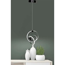 Supply Home Siyah Modern Sarkıt LED Avize Beyaz Işık Salon Mutfak Oda Hol Ledli Avize