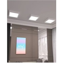 Kare Tavana Sıfır LED Plofenyer Avize Armatür Banyo Tuvalet Balkon LED Glop Armatürü Beyaz Işık