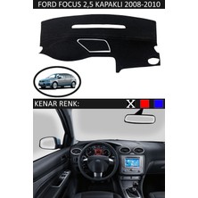 Guerrino Ford Focus 2,5 Kapaklı 2008-2010 Model Için Torpido Koruma Halısı Siyah Renk Siyah Kenar