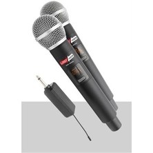 Lastvoice SXC-1099E Şarjlı ÇİFTLİ EL Telsiz Kablosuz Mikrofon UHF