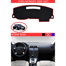 Guerrino Ford Mondeo 2000-2007 Model Için Torpido Koruma Halısı Siyah Renk Kırmızı Kenar