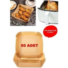 Bamboo Star Airfryer Pişirme Kağıdı Xl-Xxl Büyük Boy 50 Adet Pişirme Kızartma Tavası İçin Uygun 20 cm