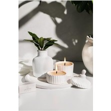 Lalezen Home Yuvarlak Tepsili Mum Vazo Set