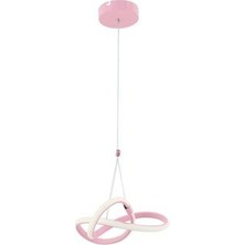 Burenze Modern Tekli Sarkıt Power LED Avize Pembe Beyaz Işık Ledli Çocuk Odası Avize