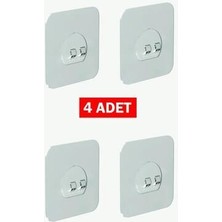 Orsa Home 4 Adet Güçlü Tırnaklı Mucize Yapışkanlı Askı Ultra Güçlü Sticker