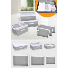 Esti 6 Parça Valiz Düzenleyici Set Farklı Boy 36x27x13 cm Antrasit Polipropilen Seyahat Organizeri