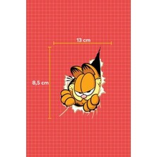 Quart Aksesuar 13 x 8,5 cm Garfield Sticker Motor Araba Kask Laptop Sticker