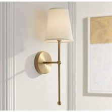 Burenze Modern Tasarım Pilli Aplik Krem Şapkalı Ledli Aplik Eskitme Gold Sarı