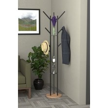 Retodesign 9 Kancalı Ayaklı A.çam Tablalı Askılık 5102