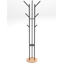 Retodesign 9 Kancalı Ayaklı A.çam Tablalı Askılık 5102