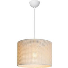 EFLIGHTDESIGN Beyaz Hasır Sarkıt Avize Silindir Modern Şık Lamba