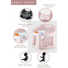 Meleni Baby Bebek Banyo Oturağı - Vakum Tabanlı Bebek Mama Oturağı Pembe