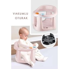 Meleni Baby Bebek Banyo Oturağı - Vakum Tabanlı Bebek Mama Oturağı Pembe